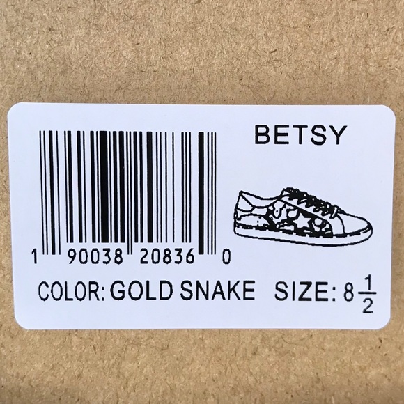 NEW Vintage Havana Betsy Golden Snake Sneakers - Picture 12 of 13